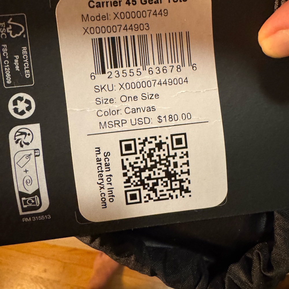 Arc'teryx Black Travel Gear Bag - Picture 3 of 5